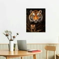 thumbnail image 2 of ARISTURING Tiger Canvas Painting To My Son Print Poster Little Tiger Artwork Wooden Home Decor for Living Room Bedroom Office Framed, 2 of 4