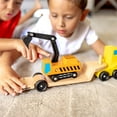 thumbnail image 3 of Melissa & Doug Trailer and Excavator Wooden Vehicles Set - 3 Pieces, 3 of 10