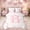 White Pink B, variant on Feelyou Girly Pink J Letter Twin Bedding for Girls, Pink Bowknot Floral Bedding Comforter Set, Pink Reversible, 7pcs