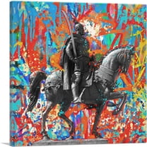 ARTCANVAS Skanderbeg Monument - George Castriot Albania Graffiti Canvas Art Print - Size: 18" x 18" (0.75" Deep)