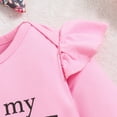 thumbnail image 4 of Gibobby Newborn Infant Girl Clothes Rib Knit Romper Daisy Print Pants Headband Baby Clothes for Girls(Pink,9-12 Months), 4 of 9