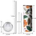 thumbnail image 5 of 20oz Pioneer Flower and Bird Skinny Tumblers Stainless Steel Tumbler with Lid and Straw,Vacuum Insulated Double Wall Travel Tumbler Cups with Cleaning Brush for Coffee,Tea, 5 of 6