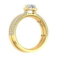 thumbnail image 2 of 1.16 Carat Prong Set Diamond Halo Bridal Ring Set in 14K Yellow Gold (Ring Size 7), 2 of 4