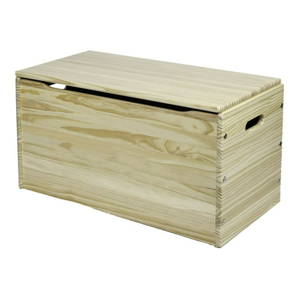Knotty Pine Wood Toy Storage Chest, Milliard Wooden Toy Box And Storage Chest With Seating Bench