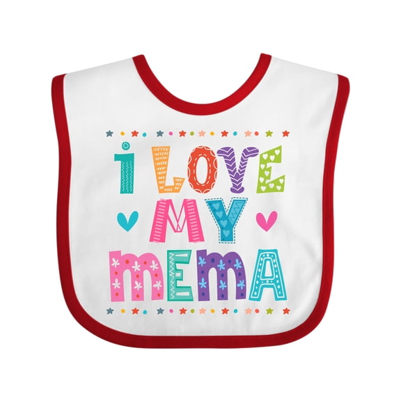 Inktastic I Love My Mema Grandchildren Girls Baby Bib