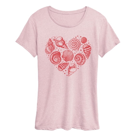 Instant Message - Seashell Heart Short Sleeve Graphic T-Shirt