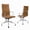 Light Brown-High Back, variant on Cottinch Ribbed Genuine Leather Office Chair, High Back Executive Conference Chair Adjustable Ergonomic Computer Chair Green 1PC