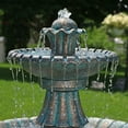 thumbnail image 5 of Sunnydaze Nouveau Traditional Dark Green Polyresin 2-Tiered Outdoor Water Fountain, 5 of 8