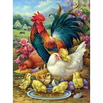 Bits and Pieces 1000 Piece Jigsaw Puzzle for Adults “Chicken Yard” Farm by Oleg Gavrilov 20" x 27"