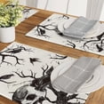 thumbnail image 3 of Halloween Skull Black Cat Placemats Set of 4, Gothic Crow Tree Branch Spider Scary Dining Table Place Mats, Holiday Kitchen Decor Goth Themed Party Home Decoration 12 x 18 inch, 3 of 5