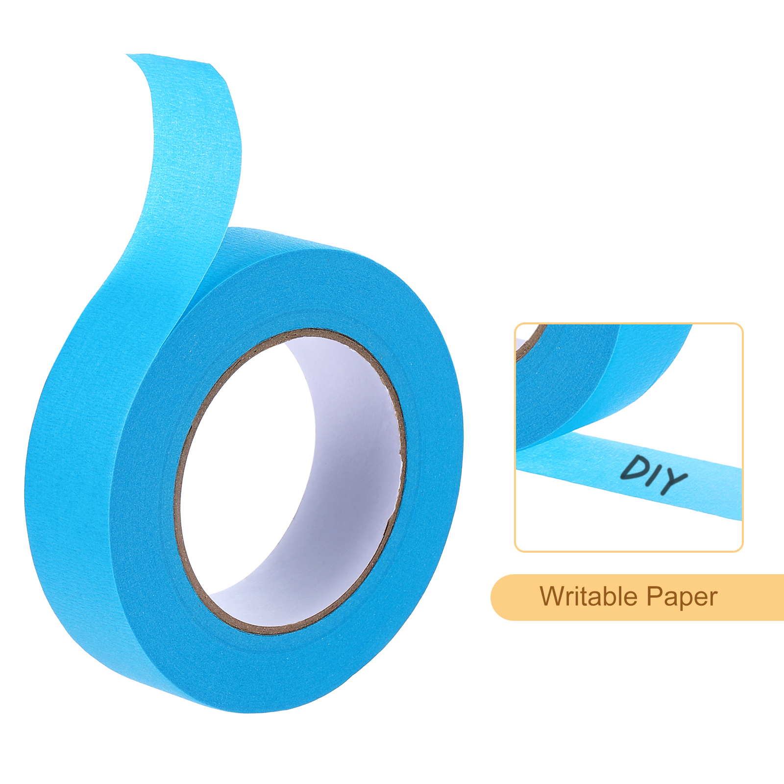 Masking Tape Light Blue Painters Tape Paper Tape [for Crafts DIY Walls Painting Decoration]- 1.4 Inch x 60 Yards/4 Rolls