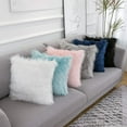 thumbnail image 7 of 2 Black Decorative Pillow Covers New Luxury Series Merino Style Faux Fur Fluffy Throw Pillow Covers Square Fuzzy Cushion Case 16x16 Inch, 7 of 7