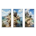 thumbnail image 2 of Designart "Eugene s Reverie Normandy Coast IV" Nautical & Beach Framed Wall Art Set Of 3 - Beige France Frame Gallery Set For Office Decor, 2 of 7