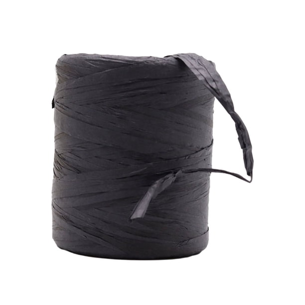 Injueey Amplia aplicación, hermosos proyectos de bricolaje con hilo de rafia, cinta de papel natural de hermosos colores Artesanía negro