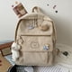 thumbnail image 3 of Mochila de pana Kawaii con colgante de oso lindo, mochila escolar para computadora portátil de estilo preppy, mochila de viaje de dibujos animados lindo, 3 of 4