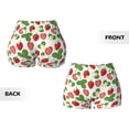 thumbnail image 3 of Sikiie Strawberry Print Workout Shorts Women Scrunch Butt Gym Shorts Seamless High Waist Tummy Control Yoga Biker Athletic Shorts, 3 of 5