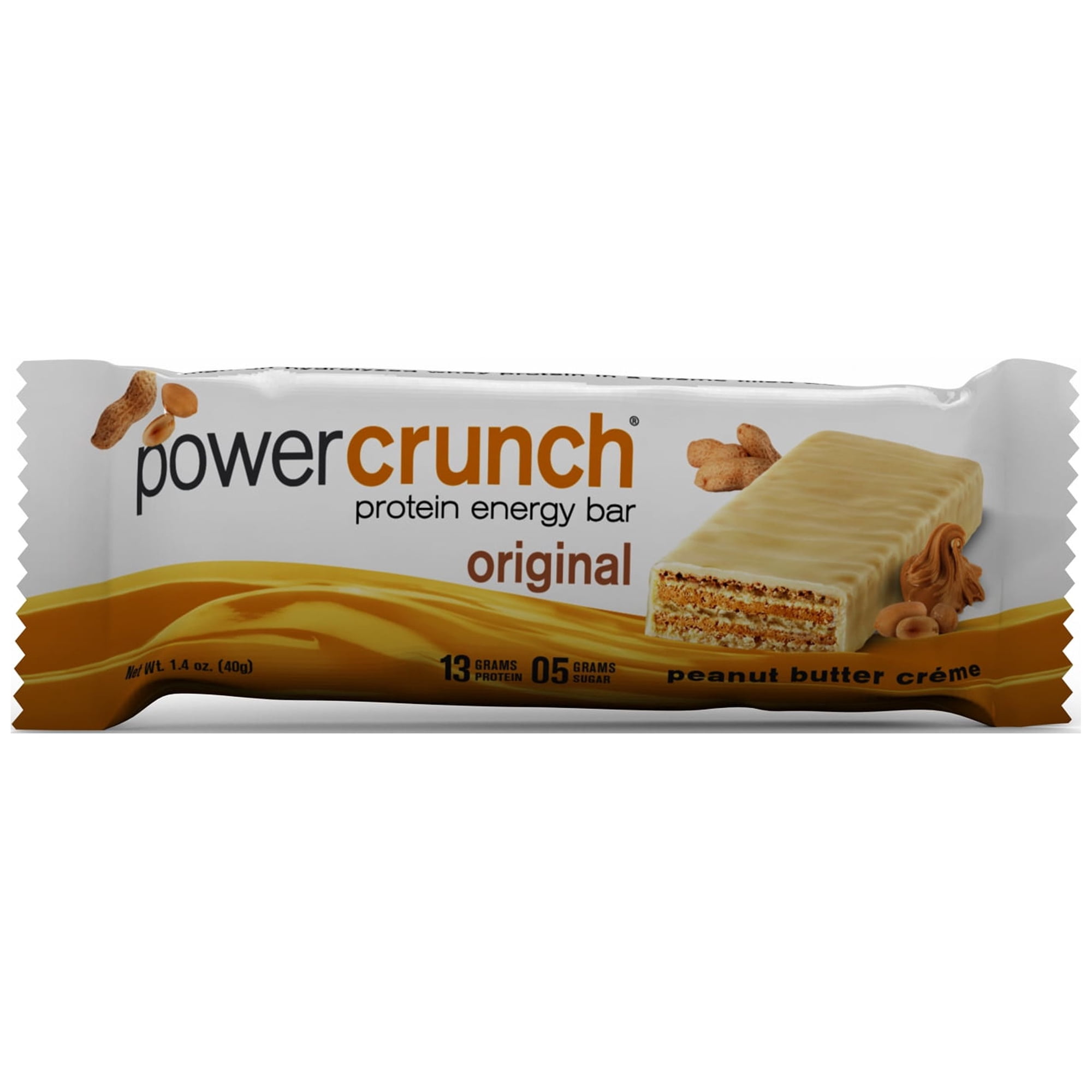 Power Crunch Protein Energy Bar, Peanut Butter Cr&acuteme, 13g Protein, 1 Ct