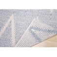 thumbnail image 3 of Pasargad Home Simplicity 9' x 12' Hand-Woven Cotton Aqua/Ivory Rug - All Ages, Indoors, 3 of 9