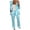 Light Blue, variant on Womens Plus Size 2 Piece Outfit Sets Satin Blazer and Trousers Set Sophisticated Matching Suit for Office