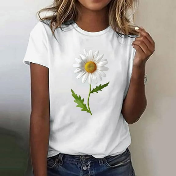 PNTUTB Women'S Casual Short Sleeve Graphic T Shirt Loose Letter Print Tee Top Blouse