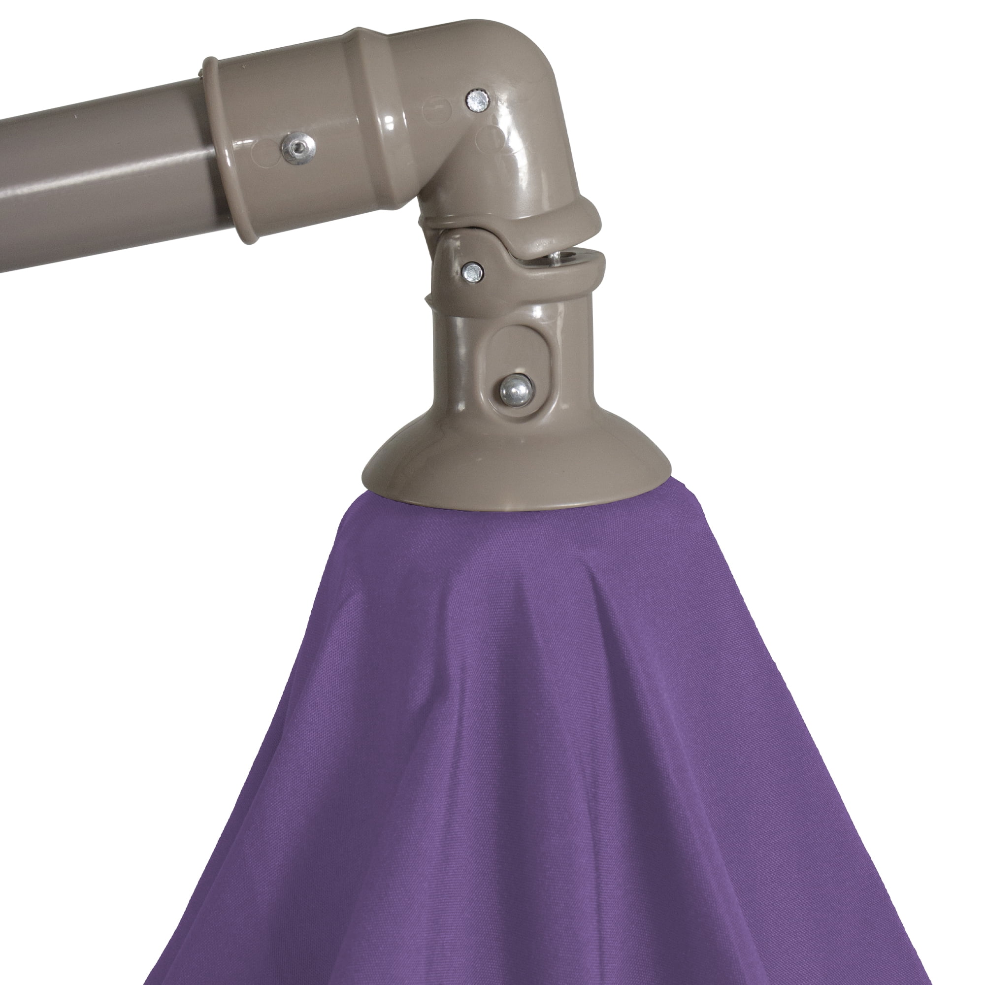 Northlight 10ft Offset Outdoor Patio Umbrella with Hand Crank, Purple