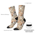 thumbnail image 4 of Rateoe Floral Paisley for Women Casual Calf Socks - Cute Crew Socks - Thin Soft Above Ankle Socks Size 5-11, 4 of 6