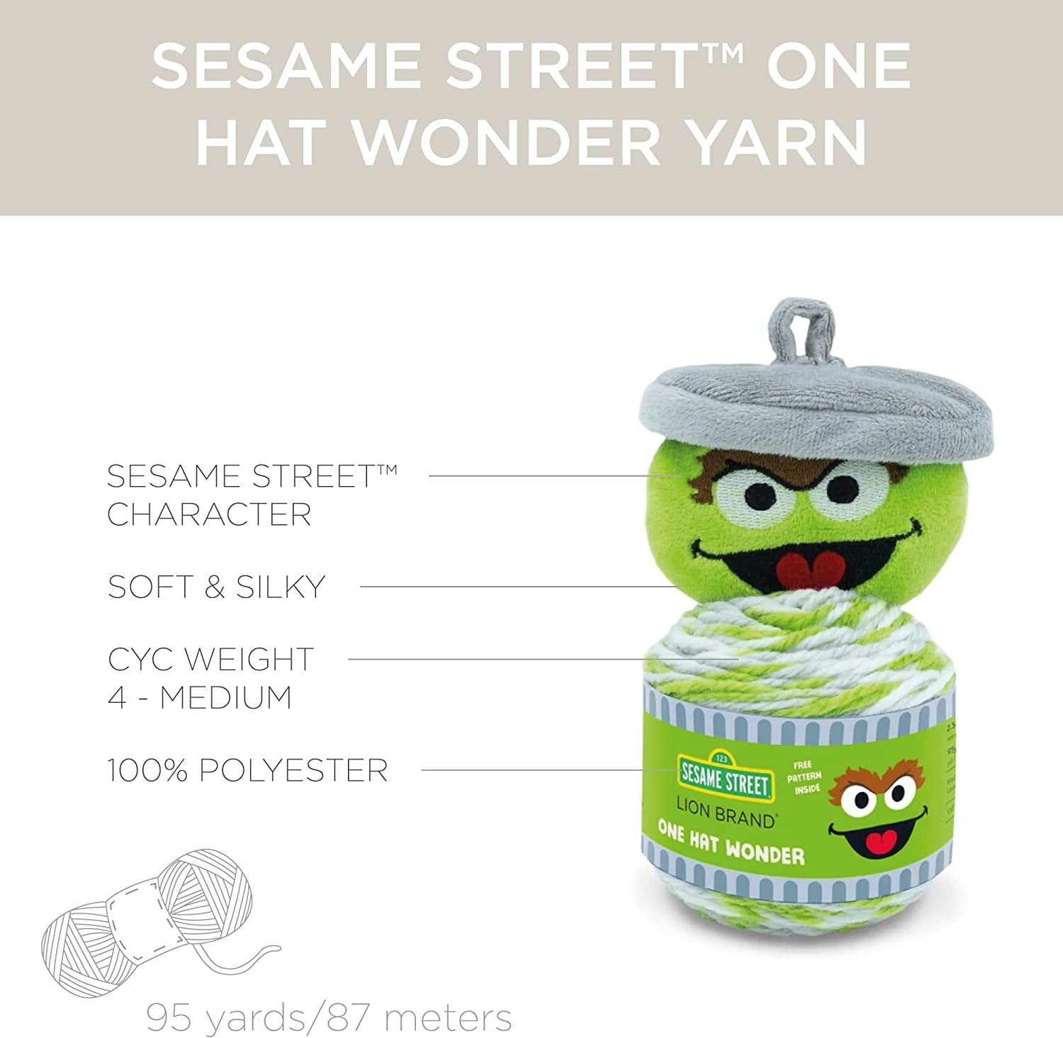 Lion Brand® Sesame Street One Hat Wonder 4-Pack Yarn