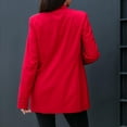 thumbnail image 4 of Womens Long Sleeve Double Coat Coat Jacket Red XXL, 4 of 4