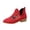 Red, variant on Women's Suede Ankle Boots Casual Low Cut Side Zipper Short Boots Squirrel Pine Tree Butterfly Flower Low Block Pointed Toe Boots