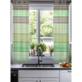 thumbnail image 2 of Sage Green Grey Boho Sheer Curtains 39 Inch Length 2 Panels Set for Living Room/Bedroom, Vintage Ethnic Tribe Abstract Art Kitchen Curtains Grommet Semi-Sheer Curtains Window Treatments 27.5"x39"x2, 2 of 7
