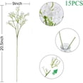 thumbnail image 2 of 15 PCS Babys Breath Fake Babys Breath Flowers Artificial Bulk White Gypsophila Bouquets Real Touch Faux Flowers for Wedding Floral Arrangement Party Home tion, 2 of 5