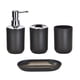 thumbnail image 4 of Accesorios de baño Juego de 4 piezas, regalo de inauguración de la casa, decoración del baño, taza para enjuague bucal, soporte para cepillo de Negro, 4 of 9