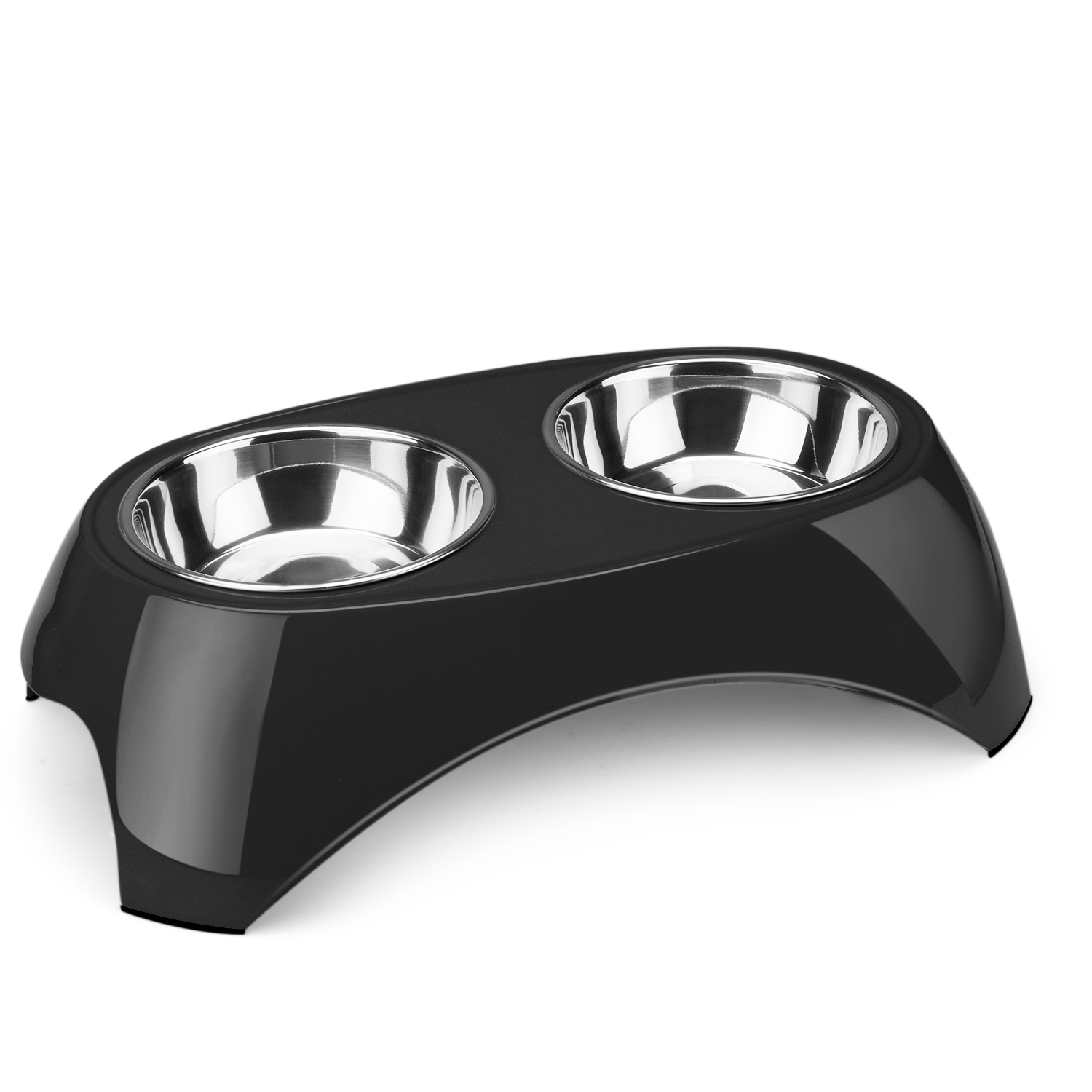 Pet Feeder Bowls Double Stainless Steel (Set of 2) Removable Raised