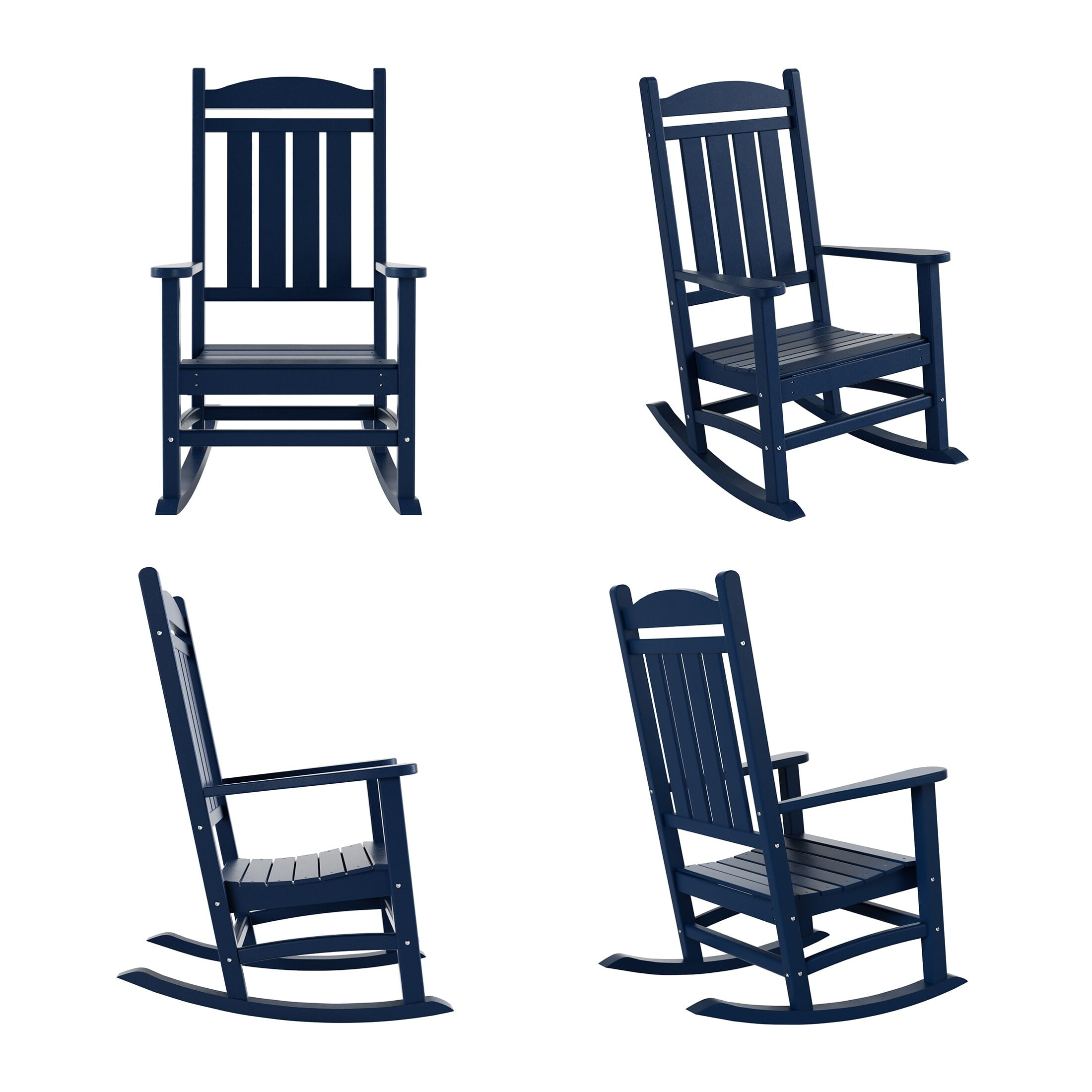 Polytrends Laguna Traditional Poly Weather-Resistant Rocking Chairs ...