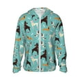 thumbnail image 1 of Balery Cute Dog Sudadera ligera de manga larga con capucha y protección solar UPF 50+ para hombre y mujer, ideal para pesca y running-Medium, 1 of 7
