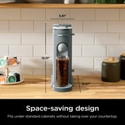 Ninja Pods & Grounds Single-Serve Coffee Maker, K-Cup Pod Compatible, 3 Brew Styles, PB040WMGY, Steam Gray