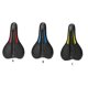 thumbnail image 5 of Sonducket Cojín de asiento de bicicleta PU cuero amortiguador tira reflectante sillín bicicleta de montaña montar almohadilla transpirable azul Ciclismo Rojo Sonducket OD023453-01, 5 of 6