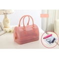 thumbnail image 4 of MIFORINES - Bolso de mano con forma de almohada de verano para mujer, color caramelo, vidrio transparente, Rosado, 26*15*18cm/10.2*7*5.9, 4 of 5