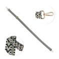 thumbnail image 3 of Unique Bargains 1 Pc Arrow Pattern Light Gold Tone Hook Handbag Strap for Dating Light Green Polyester, 3 of 4