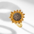thumbnail image 4 of Ross-Simons 1.70 ct. t.w. Citrine and .80 ct. t.w. Smoky Quartz Sunflower Ring in 18kt Gold Over Sterling, Women's, Adult, 4 of 7