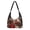 Black Red Santa Snowman, variant on Christmas Snowman Quilted Hobo Purse for Women Crossbody Bag Shoulder Tote with Adjustable Strap, Large Capacity, Quilted Polyester, Holiday Gathering, Work, Gift for Wife
