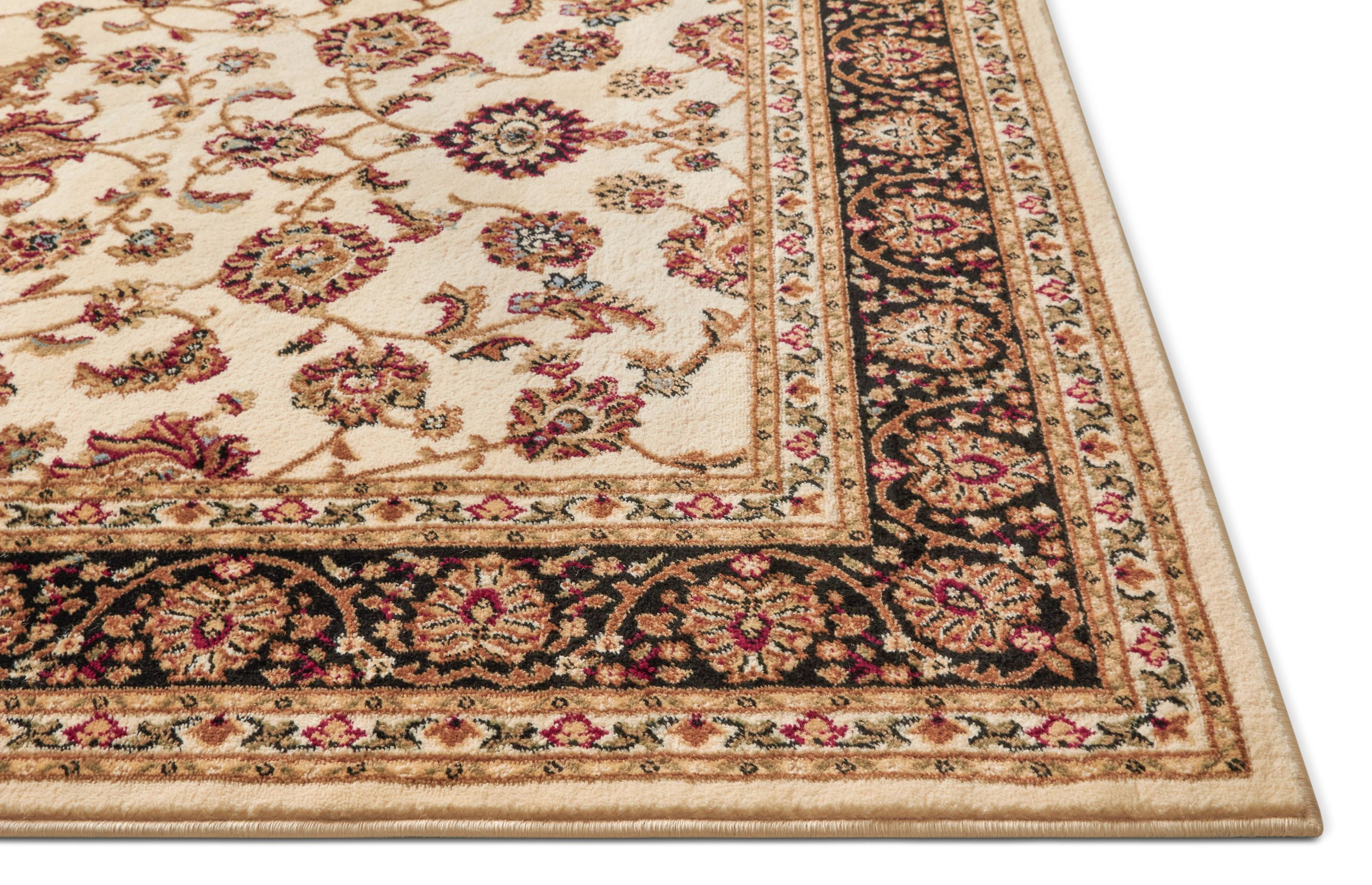 Well Woven Barclay Sarouk Traditional Oriental Panel Ivory 5'3" x 7'3" Area Rug