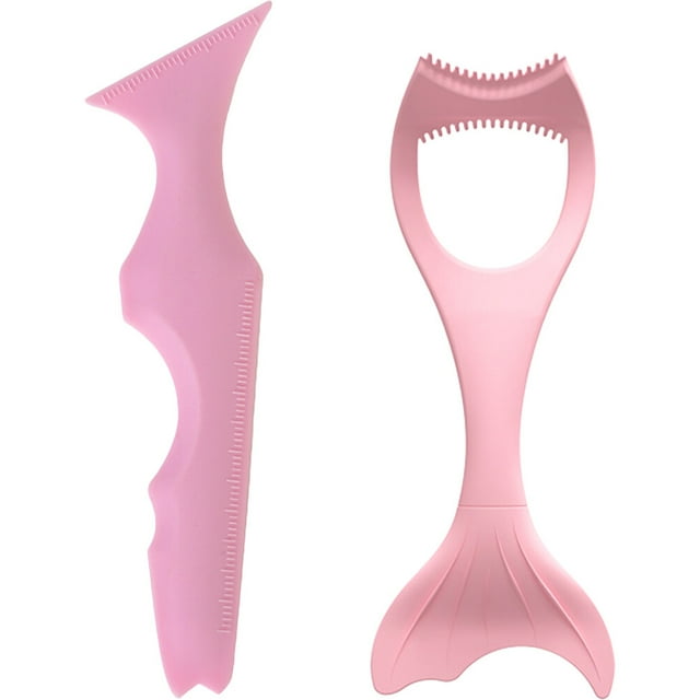 2 piezas Convenientes Silicone Eyeliner Plantilla Mujer Use Beauty Reger Eyeshadow Plantilg Guía