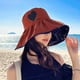 thumbnail image 5 of Sombrero de verano con estampado de amor, circunferencia de 56-58 cm, sombrero para el sol, sombrero de pescador anti-ultravioleta, sombrero para el sol con circunferencia de cabeza grande, 5 of 5