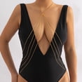 thumbnail image 2 of Sexy And Simple Multi Layer Tassel Chest Chain Bikini Necklace Exaggerated Metal Body Chain Body Chain Shot, 2 of 6