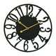 thumbnail image 4 of Reloj de pared moderno, compacto y silencioso de 16 pulgadas, electrónico clásico. Negro, 4 of 9
