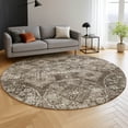 thumbnail image 6 of Addison Rugs Mayfield Premium Machine Washable Transitional Panel Chocolate Round Rug, 8' x 8', 6 of 6