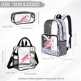thumbnail image 4 of Kuiaobaty Sea Turtle Print Clear Backpack Set for Girls Coral Print Clear Backpack and Lunch Bag Set with Side Pockets Heavy Duty PVC Bookbags with Pencil Case for School, 4 of 5