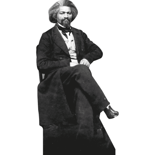H61475 Frederick Douglass Sitting Cardboard Cutout Standee Standup