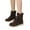 Coffee, variant on Xysaqa Shoe for Women, Womens Shoes Fall Winter Warm Flat Bottom Thick Bottom Round Head Lace Up Solid Color Plush Thickened Boots Floral Slippers Shoes Winter Women 2025 Fall Winter Savings!